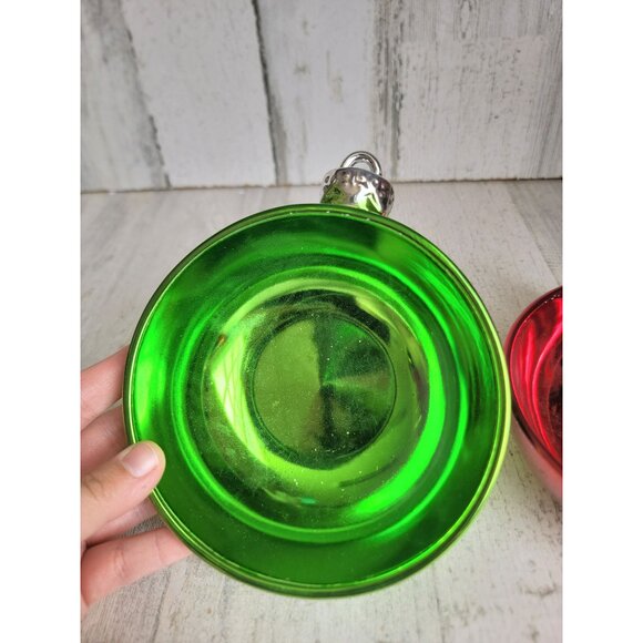 Hallmark red green ball‎ ornament candy dish Xmas set decor - Picture 3 of 7
